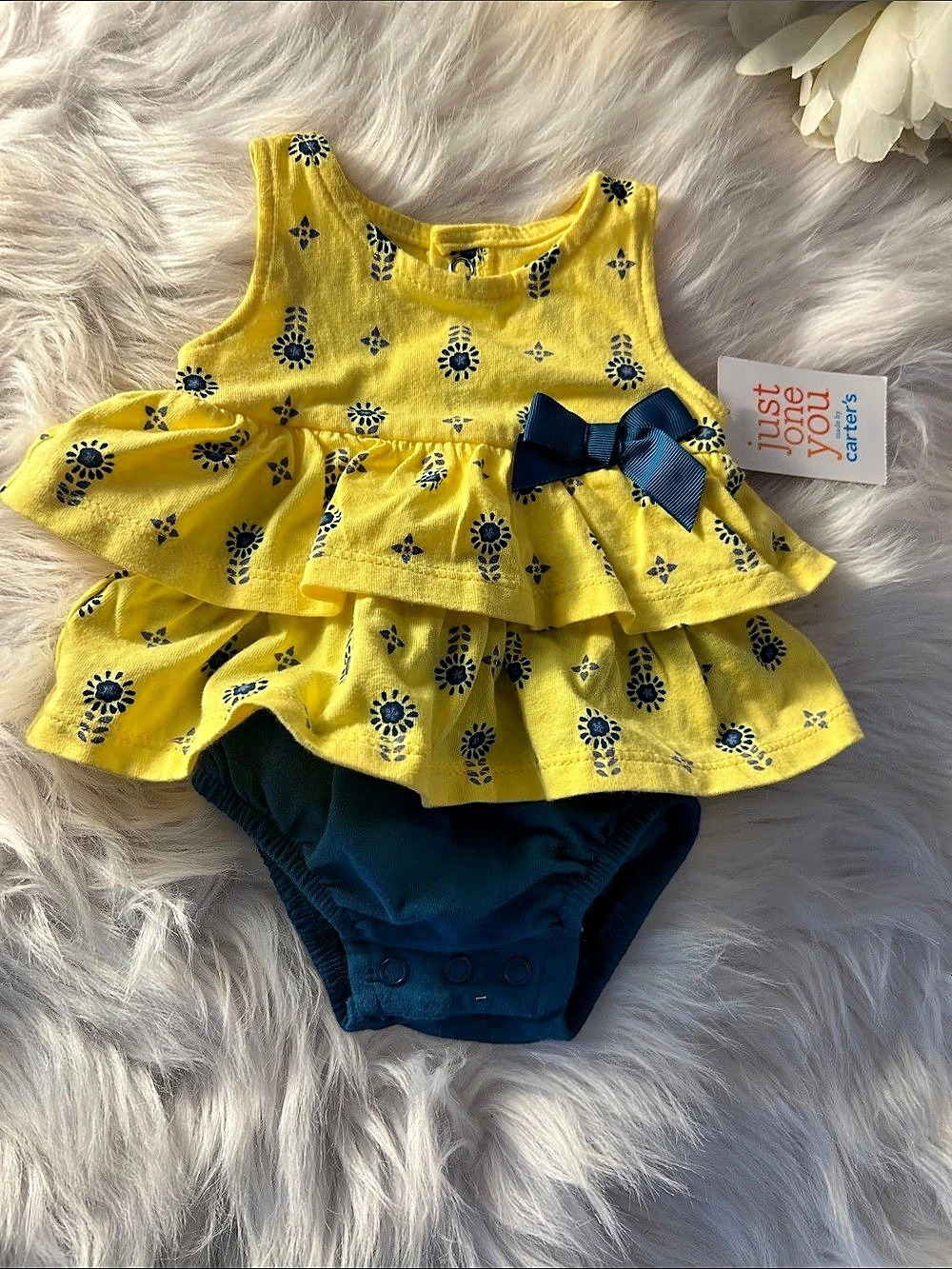 Just One You Baby Newborn Yellow & Blue NWT